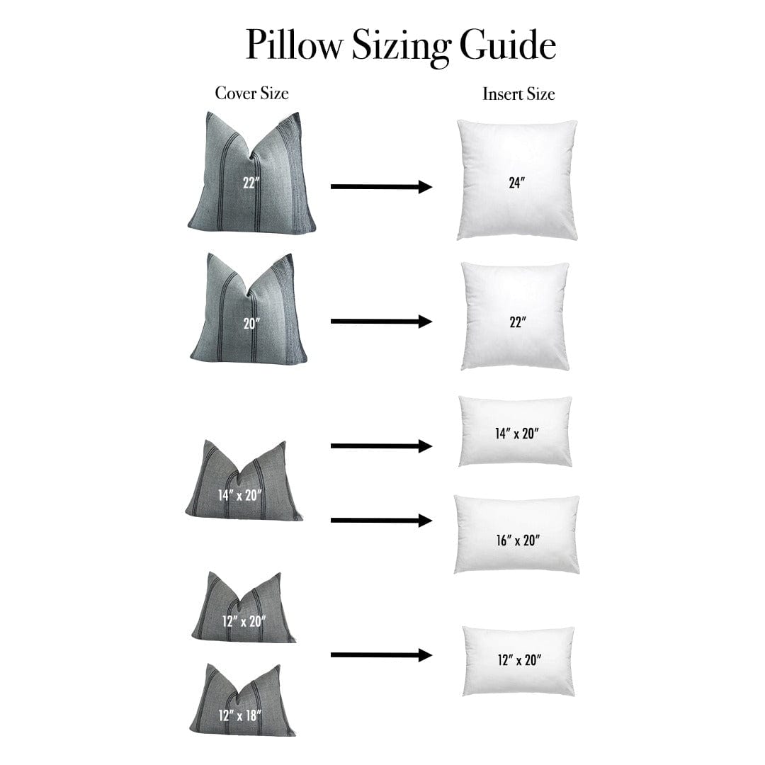 Pillow insert size guide outlet