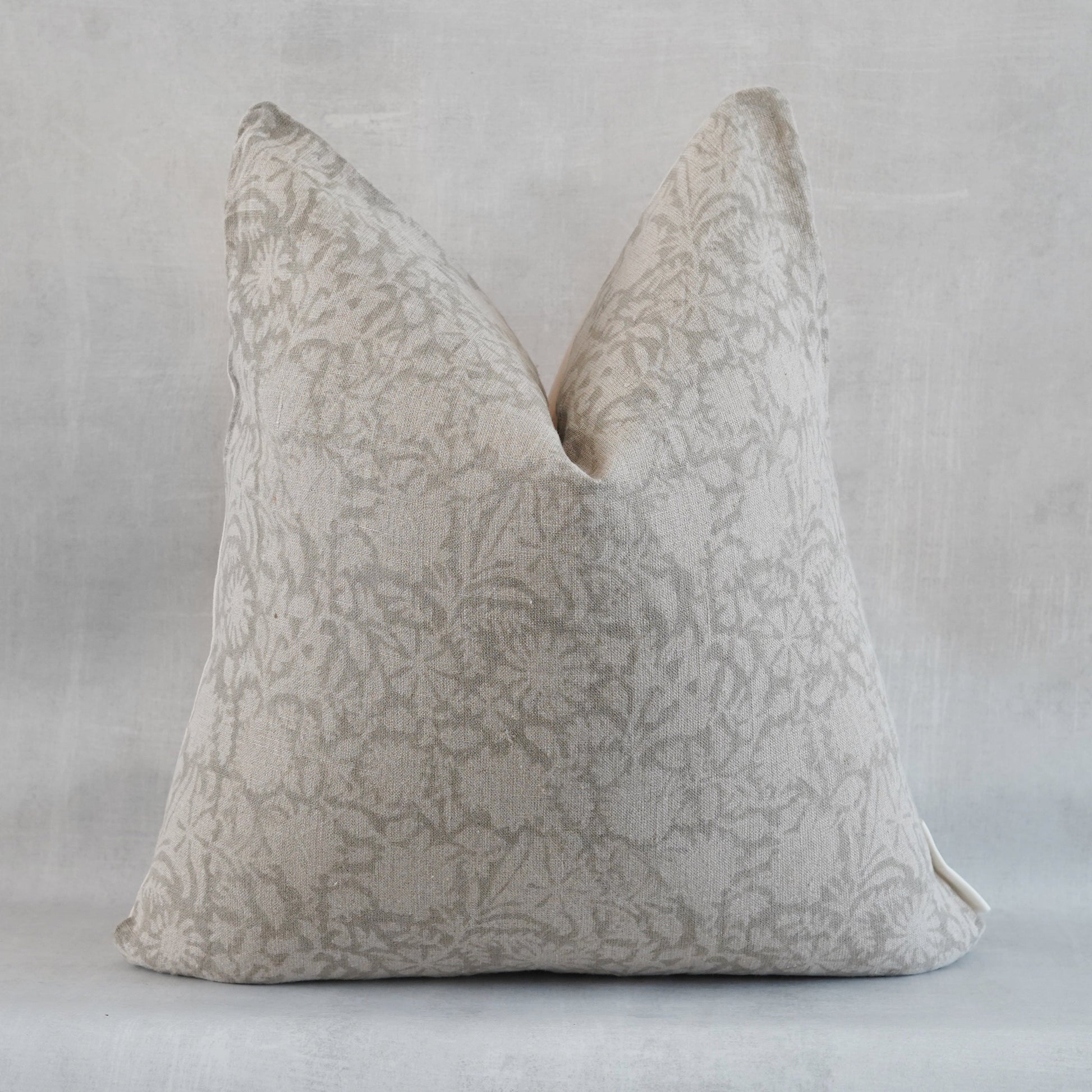 RuffledThread Home & Living > Home Décor > Decorative Pillows 20 in X 20 in ABIOLA- Indian Hand Block Linen Pillow cover
