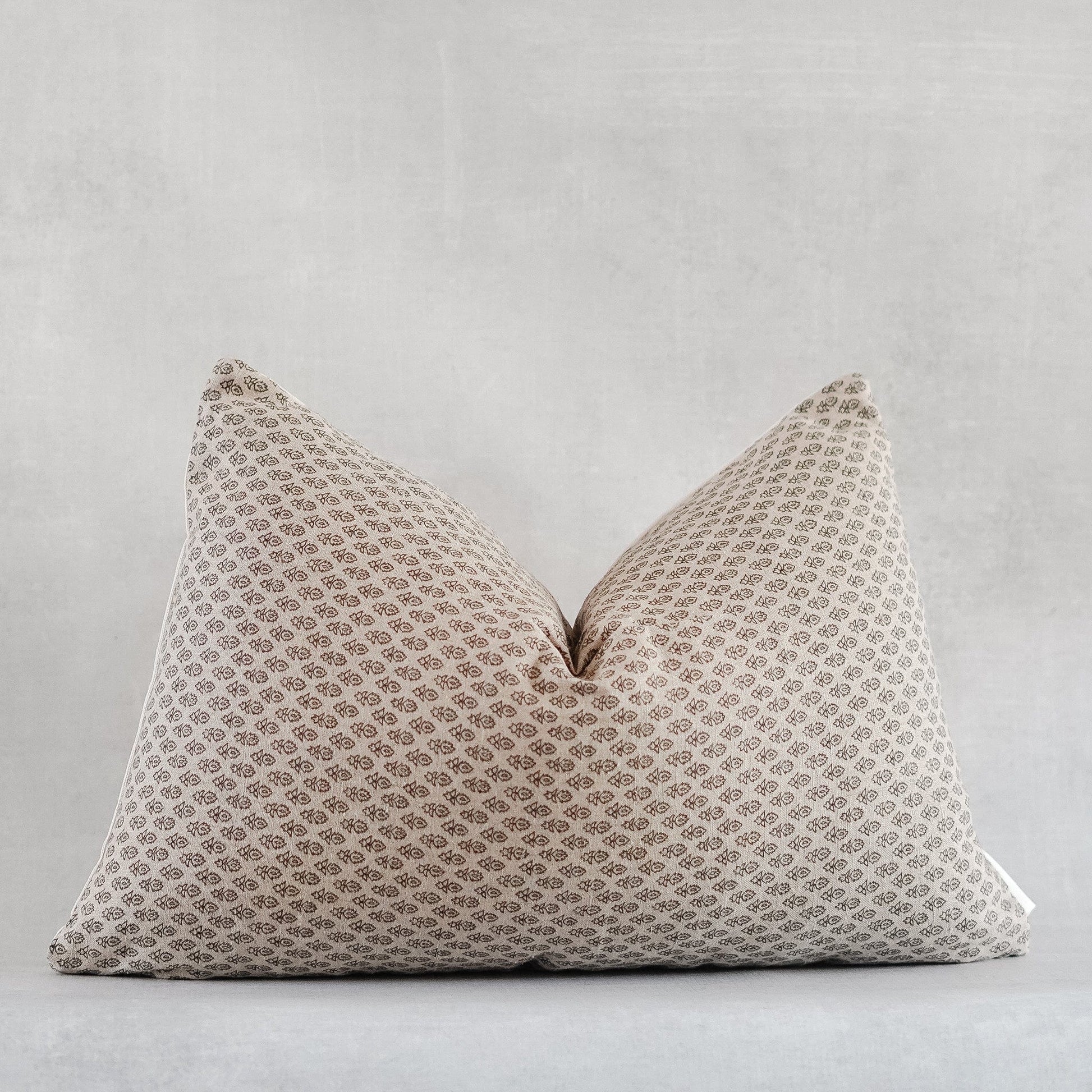 RuffledThread Home & Living > Home Décor > Decorative Pillows 14 in X 20 in ARIKE- Indian Hand Block linen Lumbar pillow  cover