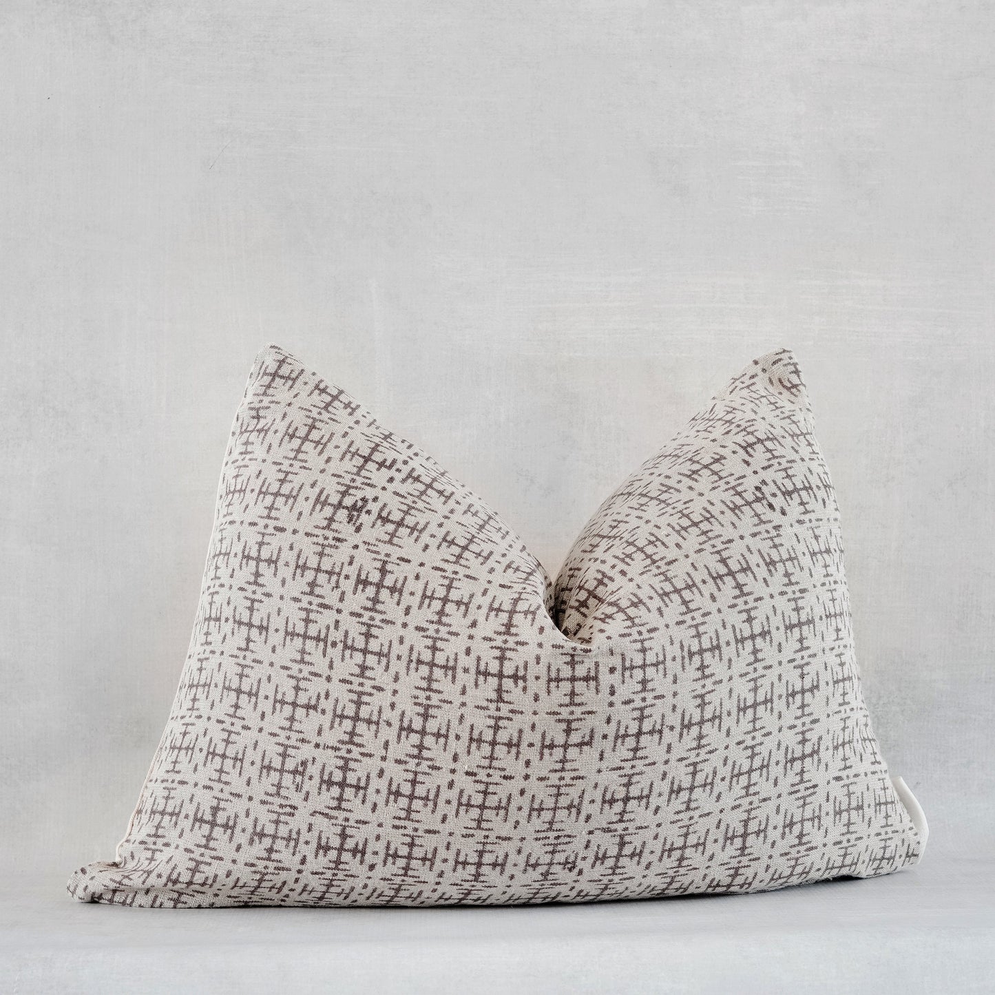 RuffledThread Home & Living > Home Décor > Decorative Pillows 14 in X 20 in IFEOMA - Indian Hand Block linen Lumbar Pillow Cover