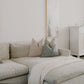 RuffledThread Home & Living > Home Décor > Decorative Pillows 14 in X 20 in ITORO-Indian Hand Block Linen Lumbar Pillow cover