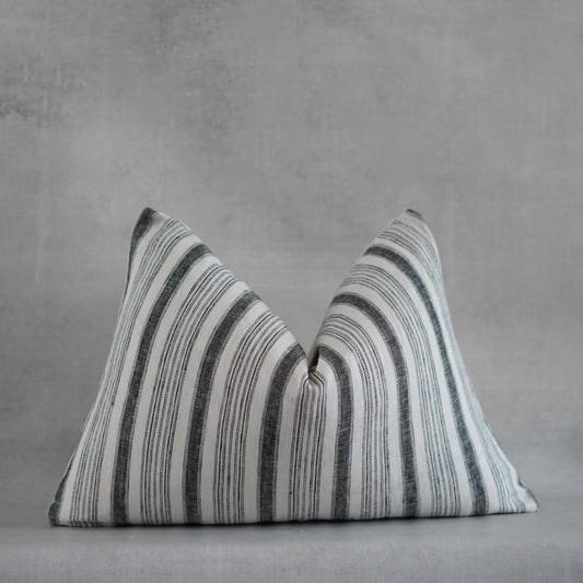 RuffledThread Home & Living > Home Décor > Decorative Pillows 14 in X 20 in ITUNU- Indian Hand Block linen Lumbar pillow  cover