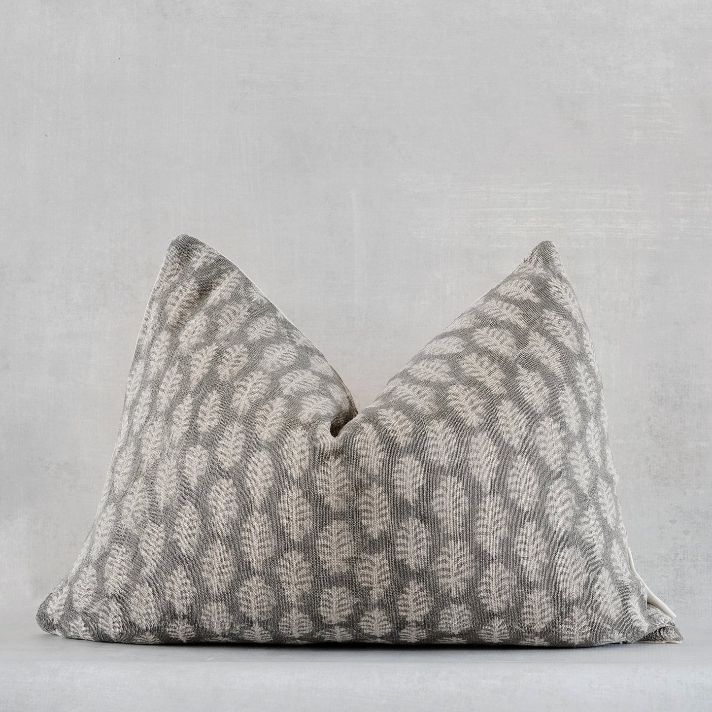 RuffledThread Home & Living > Home Décor > Decorative Pillows 14 in X 20 in KUNLE - Indian Hand Block Linen Lumbar Pillow Cover