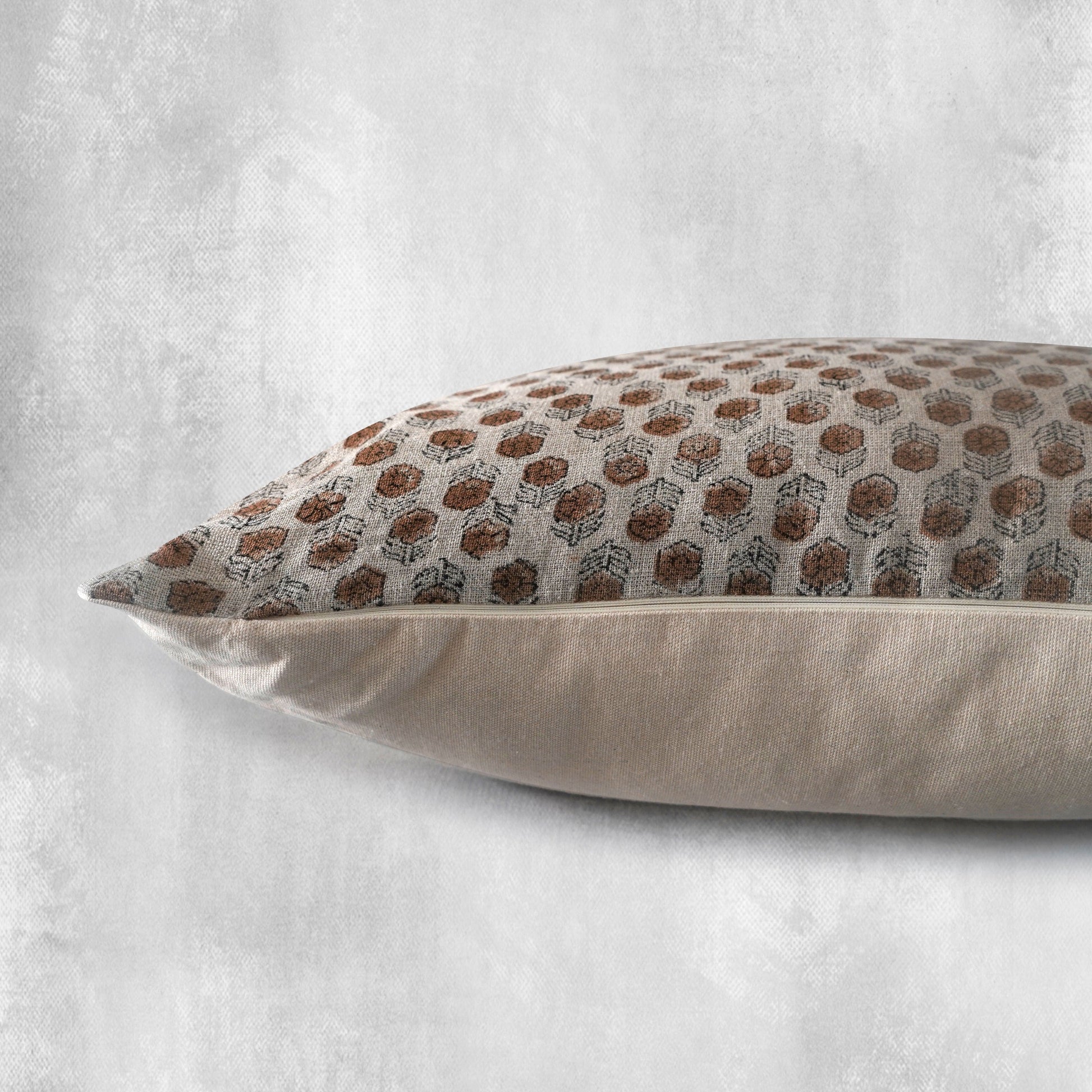 RuffledThread Home & Living > Home Décor > Decorative Pillows KURA- Indian Hand Block Linen Pillow cover