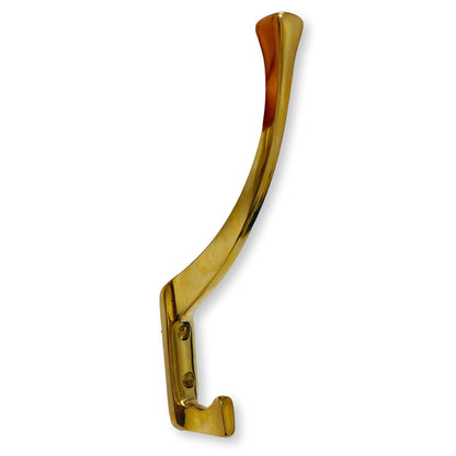 Unlacquered Brass "Zen" Wall Coat and Hat Hook