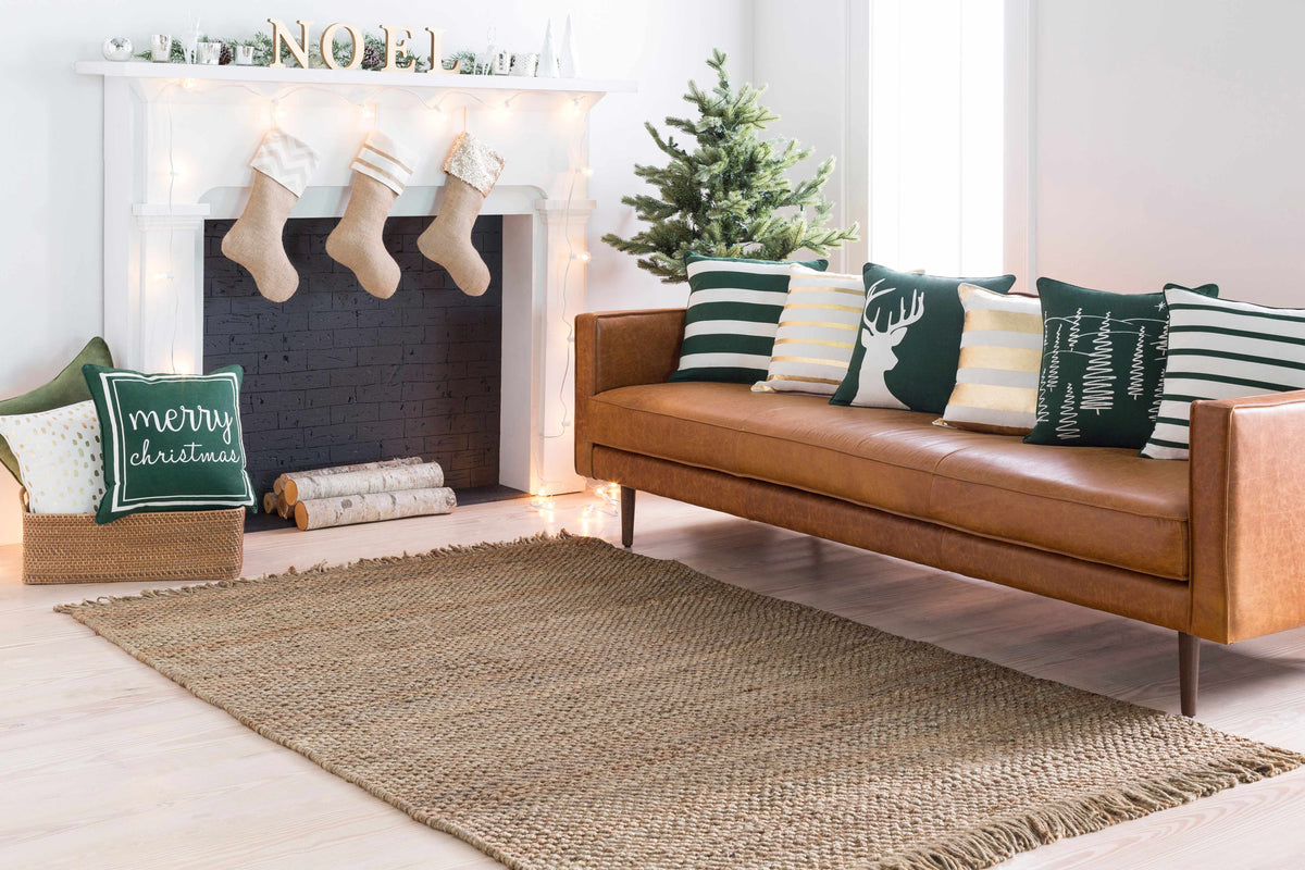 Hovland Hand Woven Natural Jute Rag Rug - Clearance.