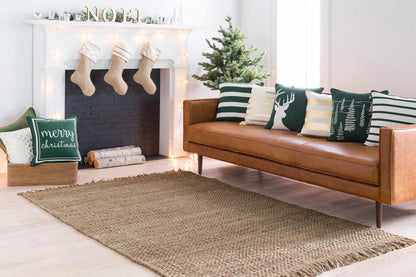 Hovland Hand Woven Natural Jute Rag Rug - Clearance.