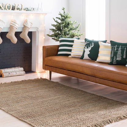 Hovland Hand Woven Natural Jute Rag Rug - Clearance.