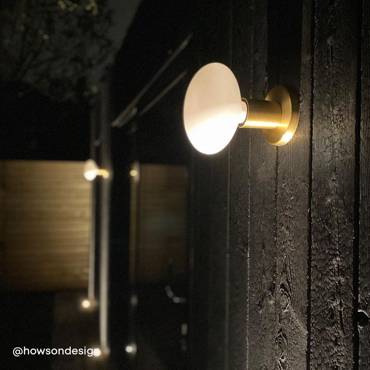 Lochan Wall Light in Graphite + Oval.