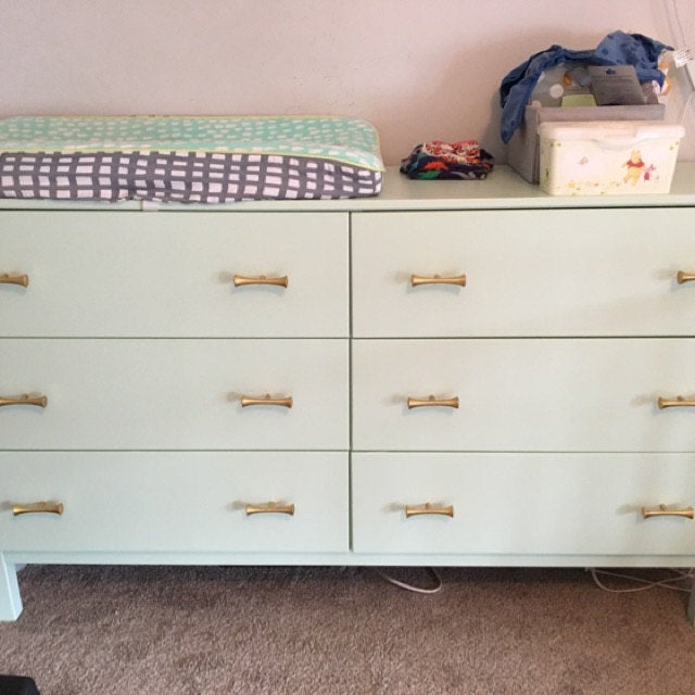 Satin Gold "Century" MCM 01 Drawer Pull - Cabinet Hardware