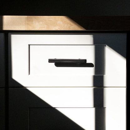 Knurled Matte Black Solid "Texture" Drawer Pulls and Knobs.