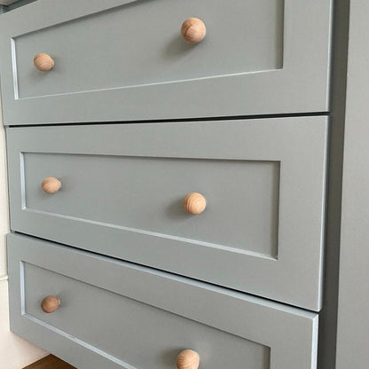 Unfinished Wood "Alden" Mid-Century Modern Cabinet Hardware.