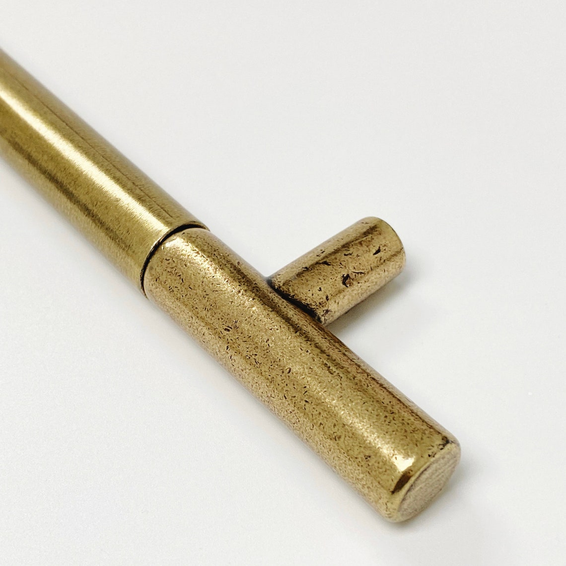 Sydney Aged Brass Cabinet Knob and Drawer Pulls.