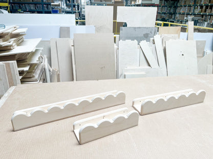 PEARL- Scalloped Wall Shelves- Set of 3
