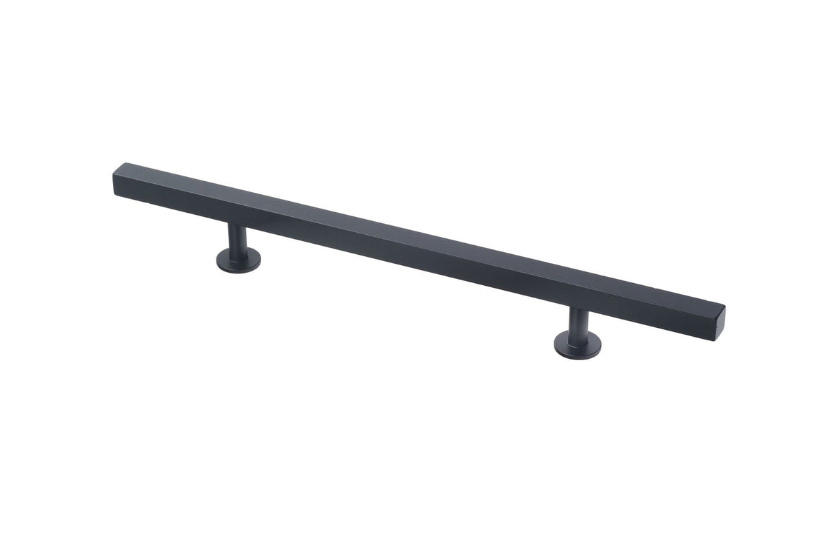Lew's Square Bar Cabinet Knobs and Handles in Matte Black.