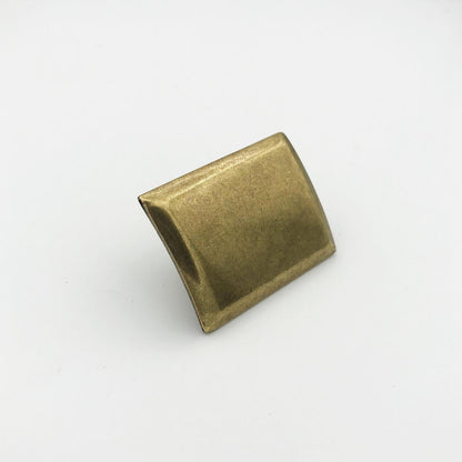 Rectangular Drawer  "Roman" Pulls in Aged Brass.