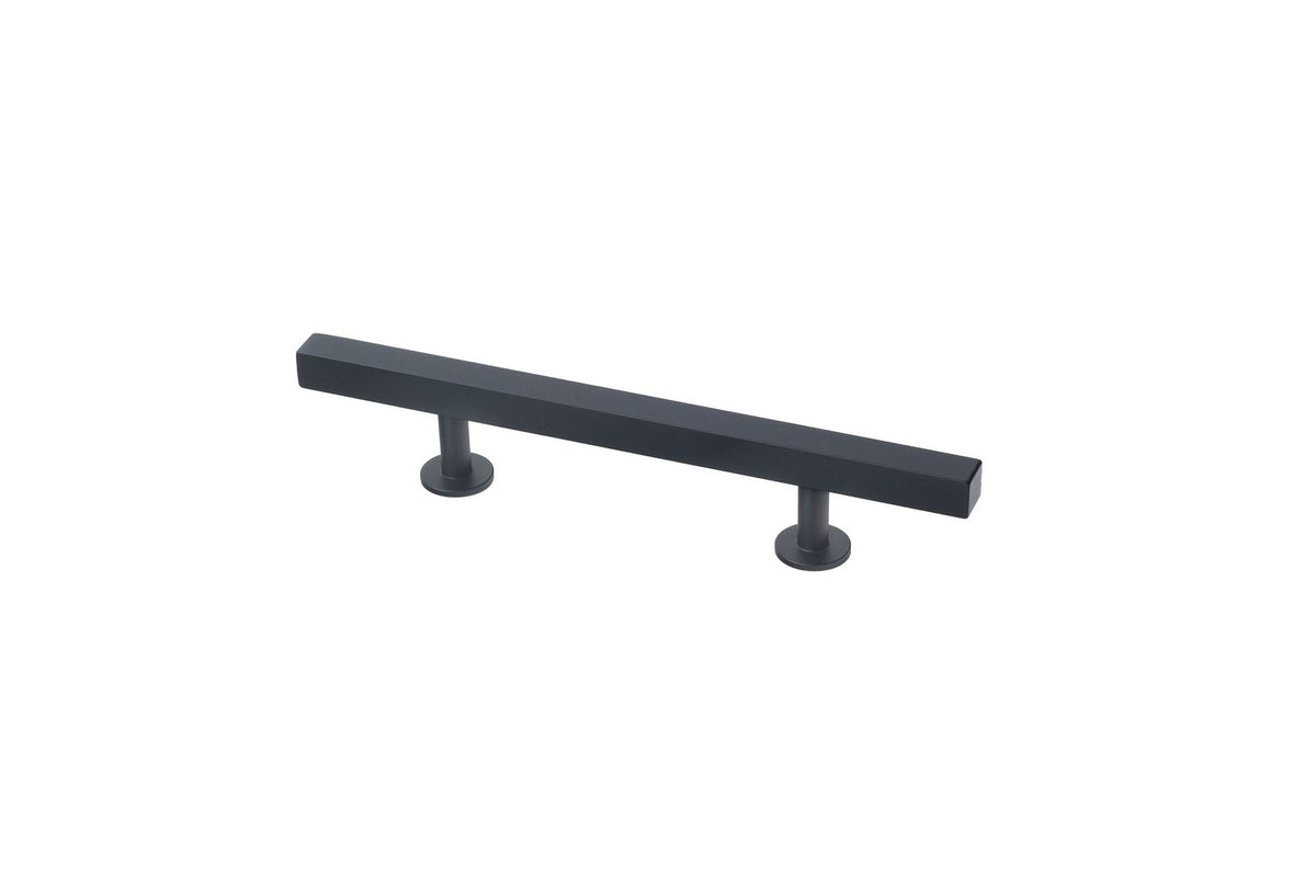 Lew's Square Bar Cabinet Knobs and Handles in Matte Black.