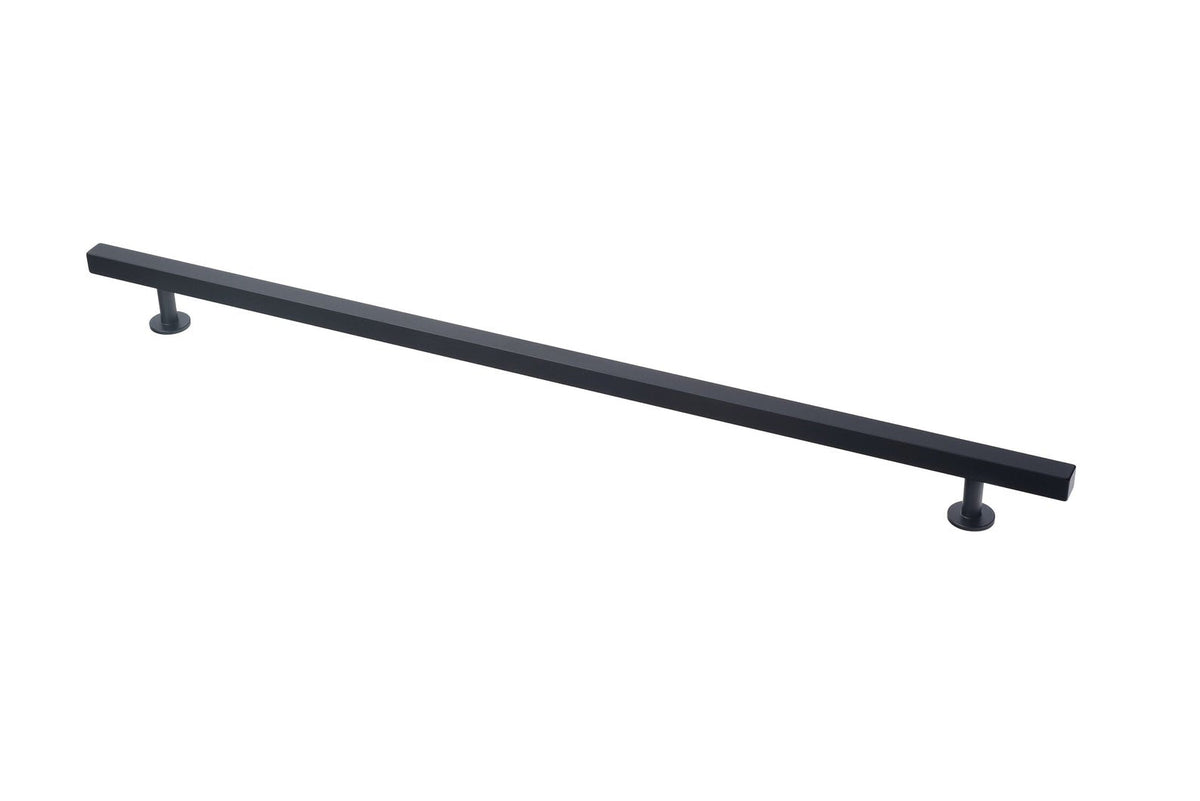 Lew's Square Bar Cabinet Knobs and Handles in Matte Black.