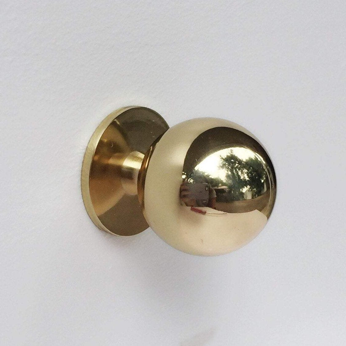 Polished Brass "Chandler" Ball Round Cabinet Knob.