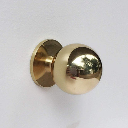 Polished Brass "Chandler" Ball Round Cabinet Knob.