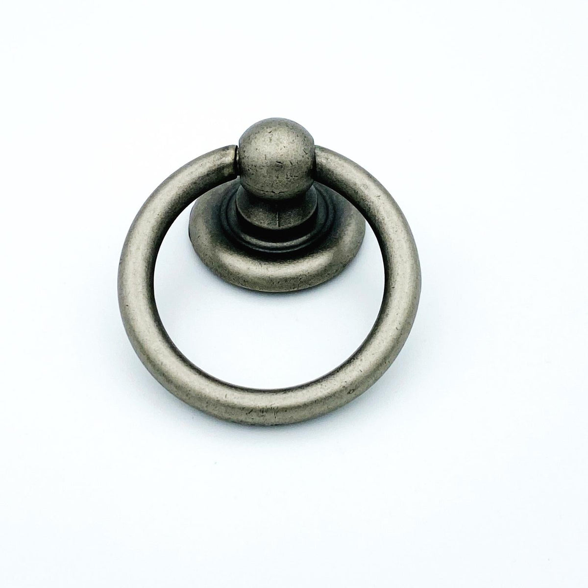 Plain Antique Silver "Capri" Ring Drawer Pulls.