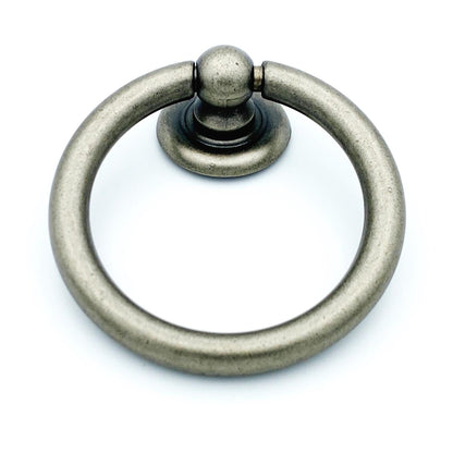 Plain Antique Silver "Capri" Ring Drawer Pulls.