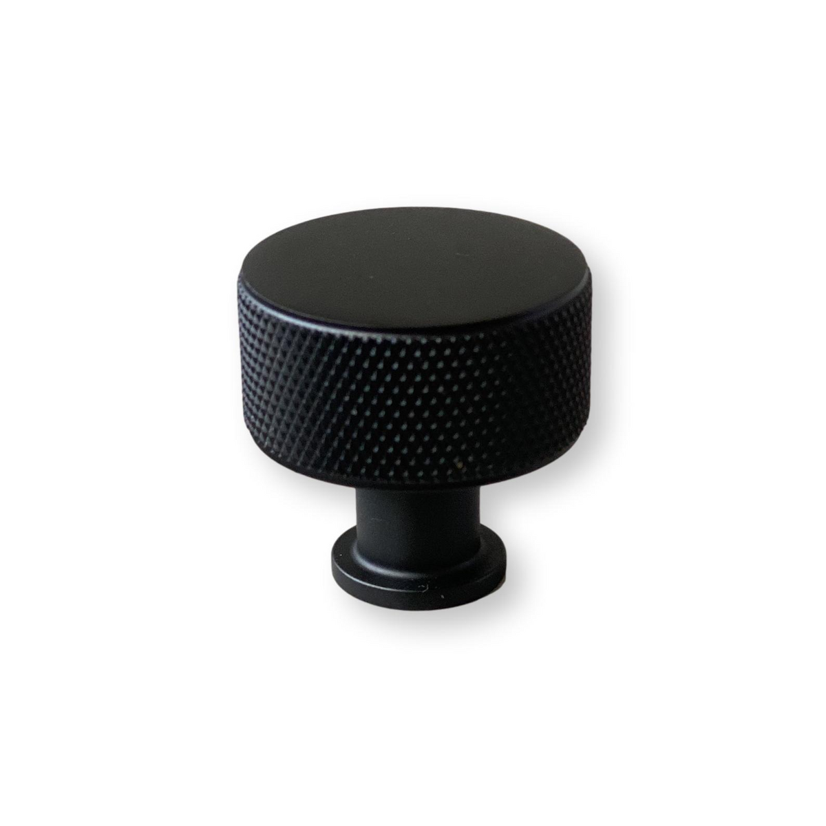 Knurled Matte Black Solid "Texture" Drawer Pulls and Knobs.