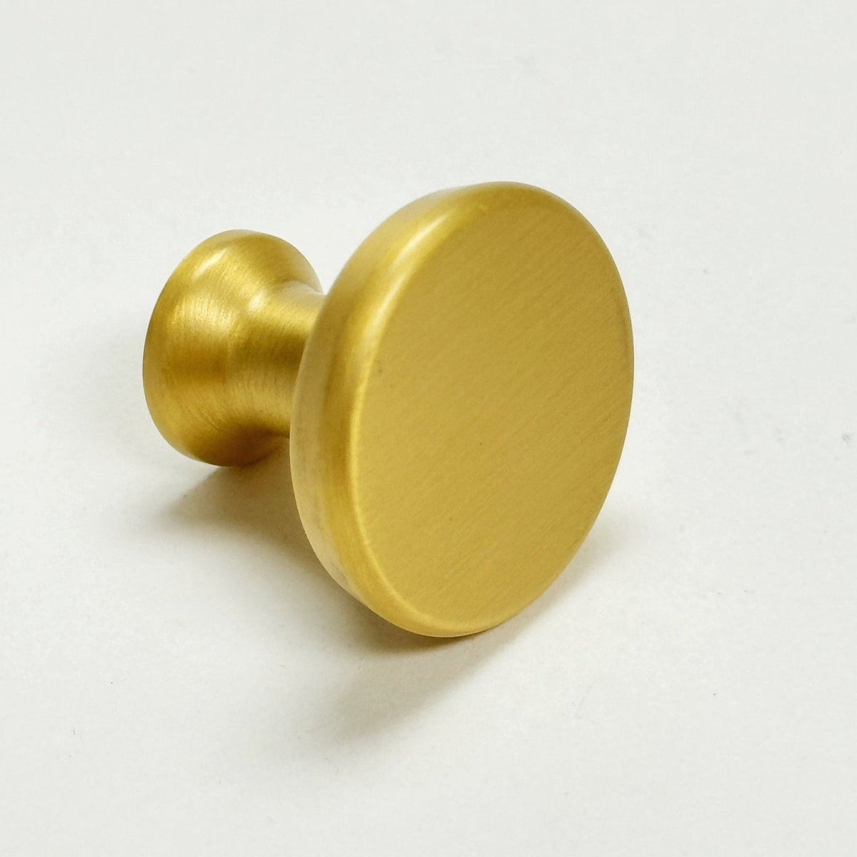 Satin Brass "Julien" Cabinet Knob and Drawer Pulls.