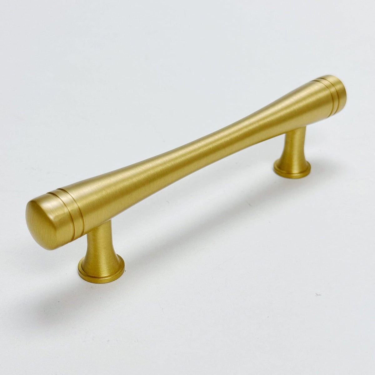 Satin Brass "Julien" Cabinet Knob and Drawer Pulls.