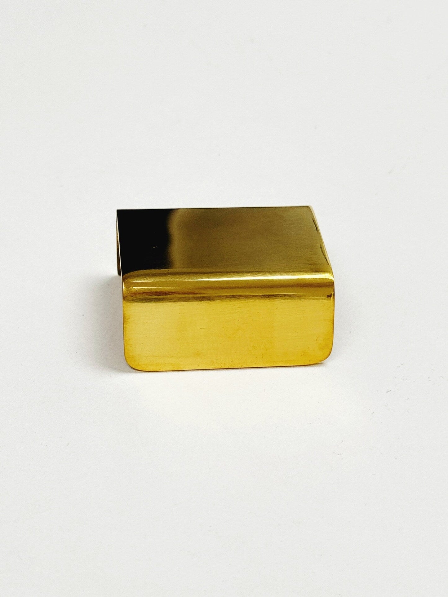 Unlacquered Brass "Patina" Edge Drawer Pulls.