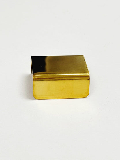 Unlacquered Brass "Patina" Edge Drawer Pulls.