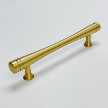 Satin Brass "Julien" Cabinet Knob and Drawer Pulls.
