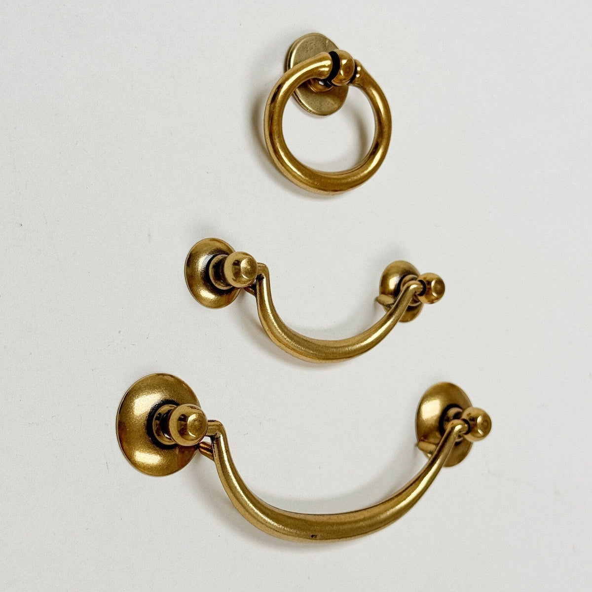 Ring Pulls "Sicily" Bail Antique Brass Hardware.