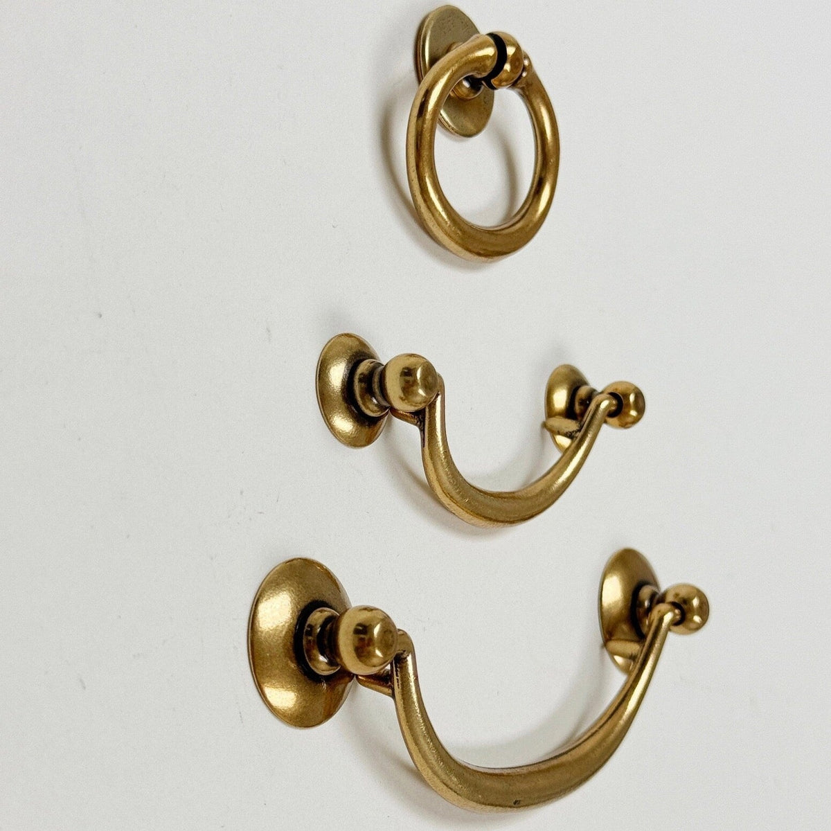 Ring Pulls "Sicily" Bail Antique Brass Hardware.