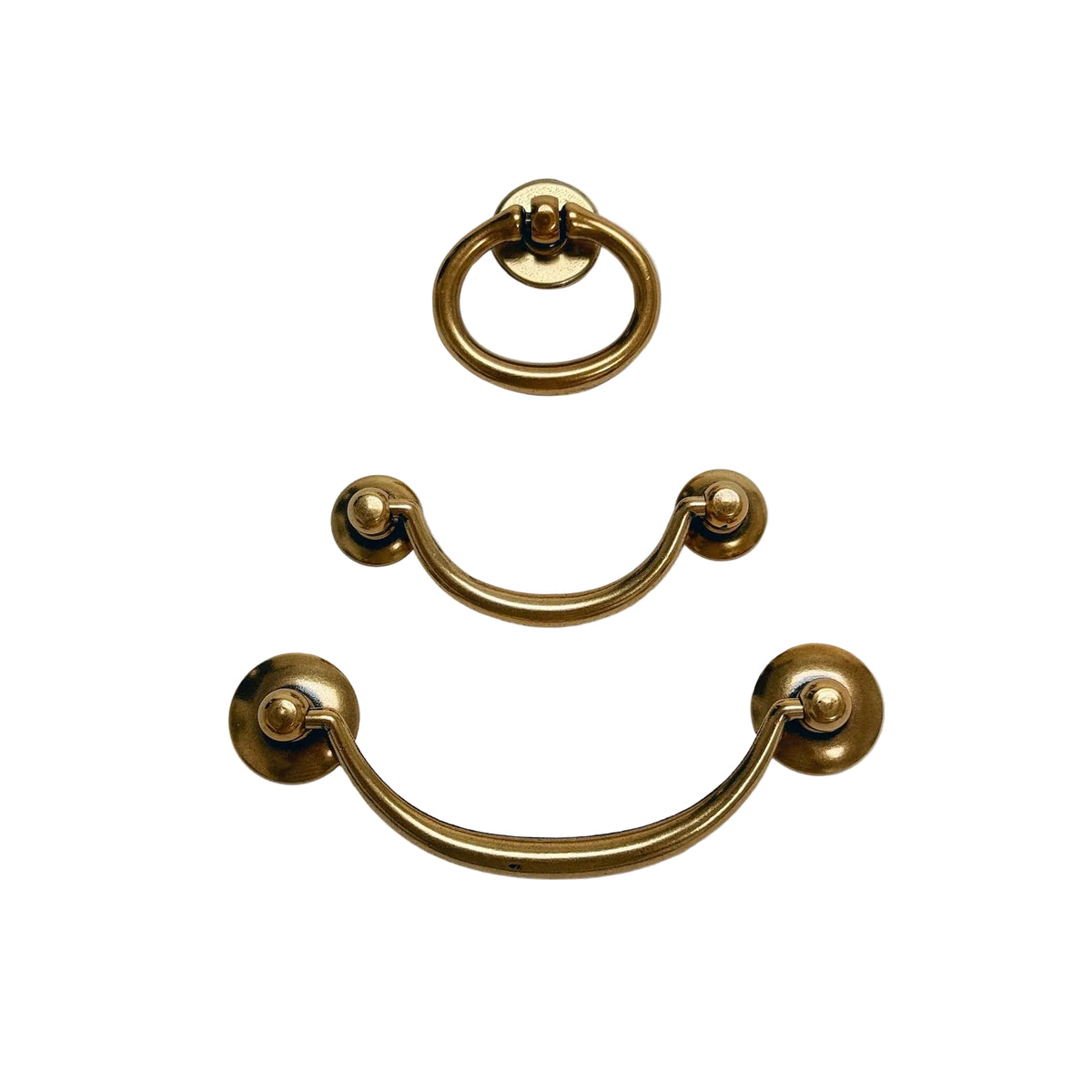 Ring Pulls "Sicily" Bail Antique Brass Hardware.