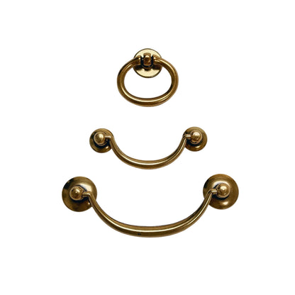 Ring Pulls "Sicily" Bail Antique Brass Hardware.