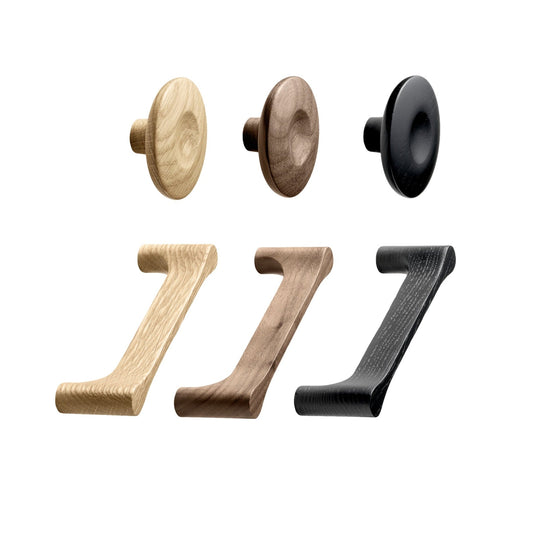 Oak, Walnut, Black "Drops" Cabinet Knob and Drawer Pulls