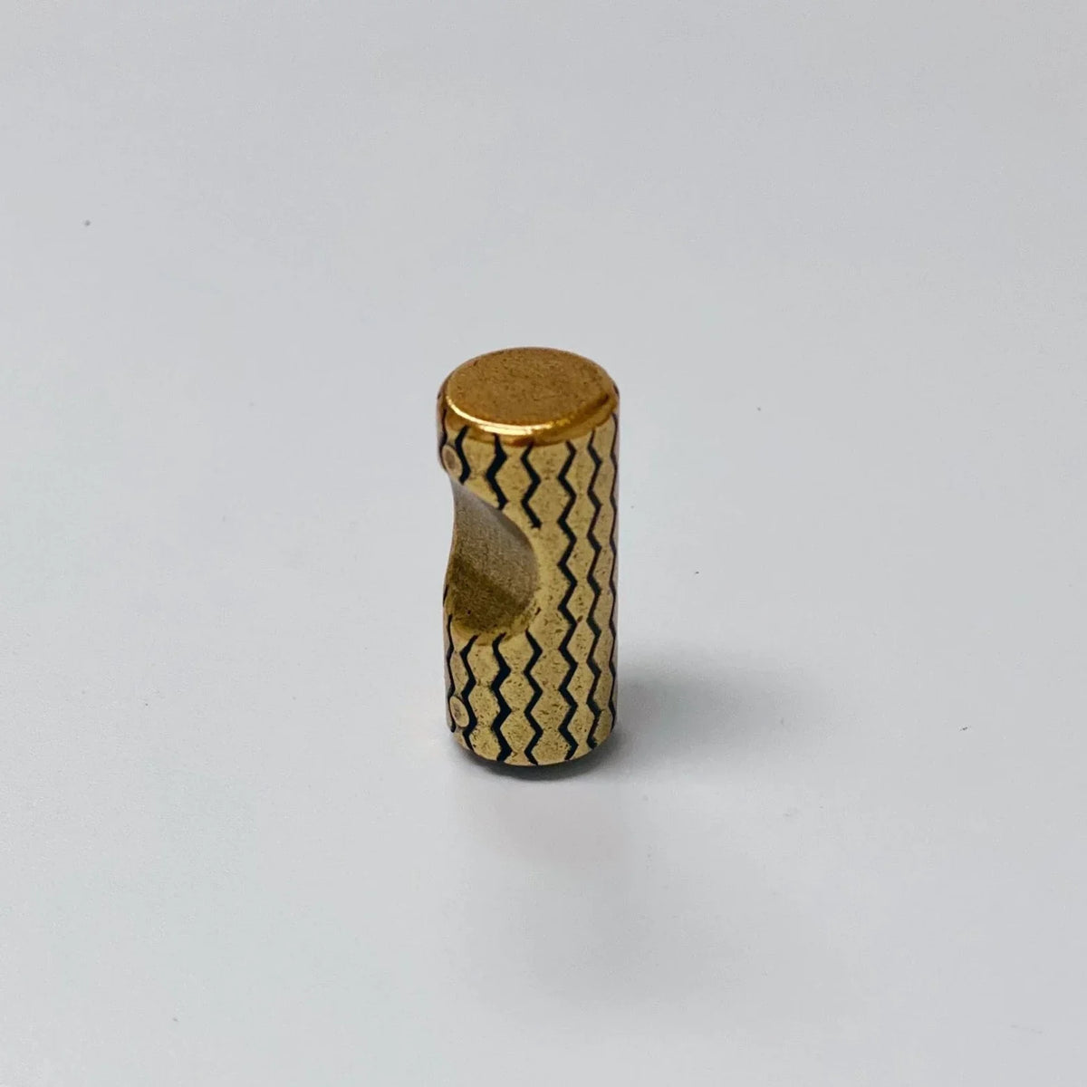U-Shaped Antique Brass "Venice" Cabinet Knob and Drawer Pulls.