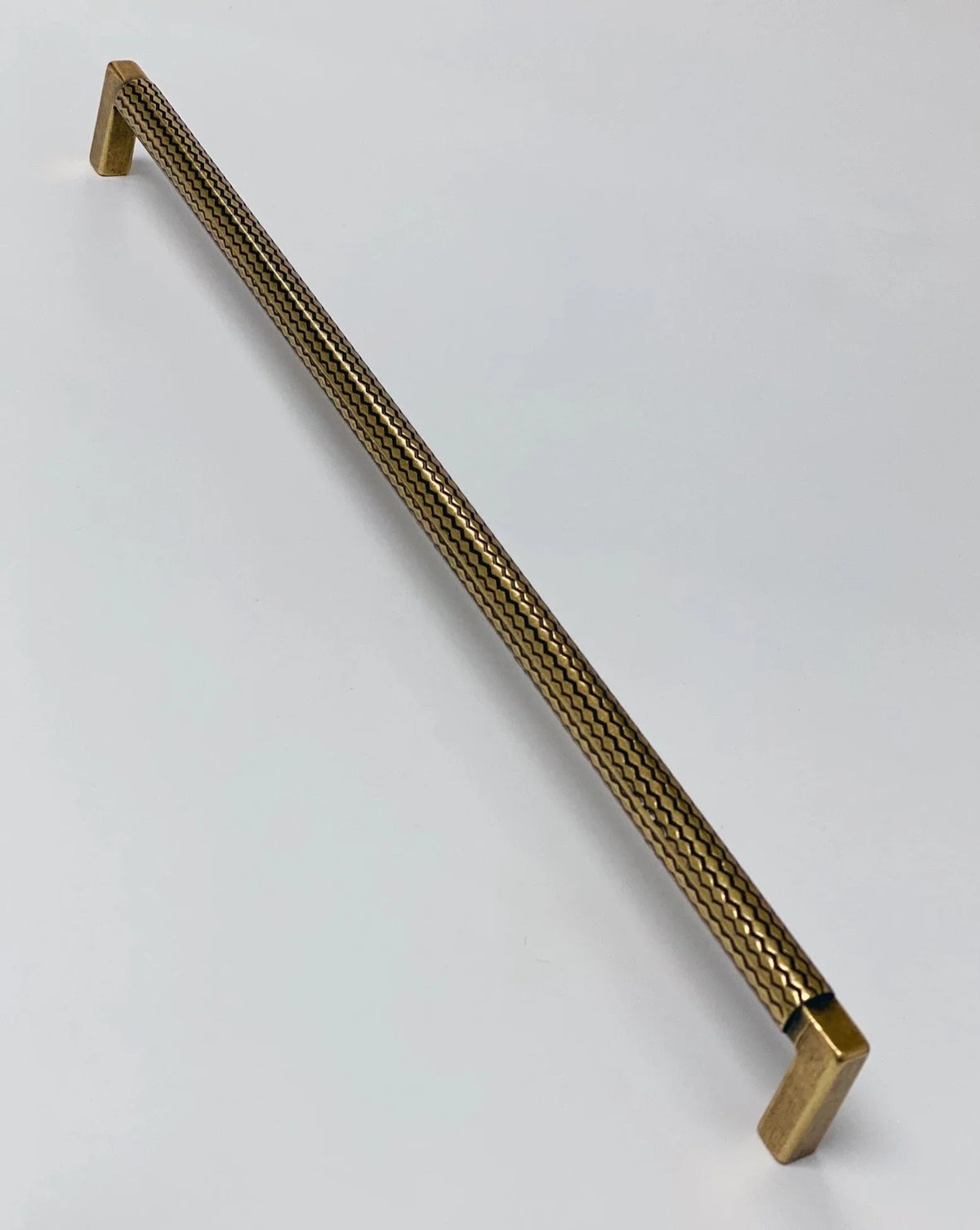 U-Shaped Antique Brass "Venice" Cabinet Knob and Drawer Pulls.
