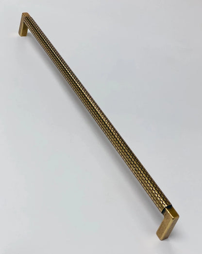 U-Shaped Antique Brass "Venice" Cabinet Knob and Drawer Pulls.