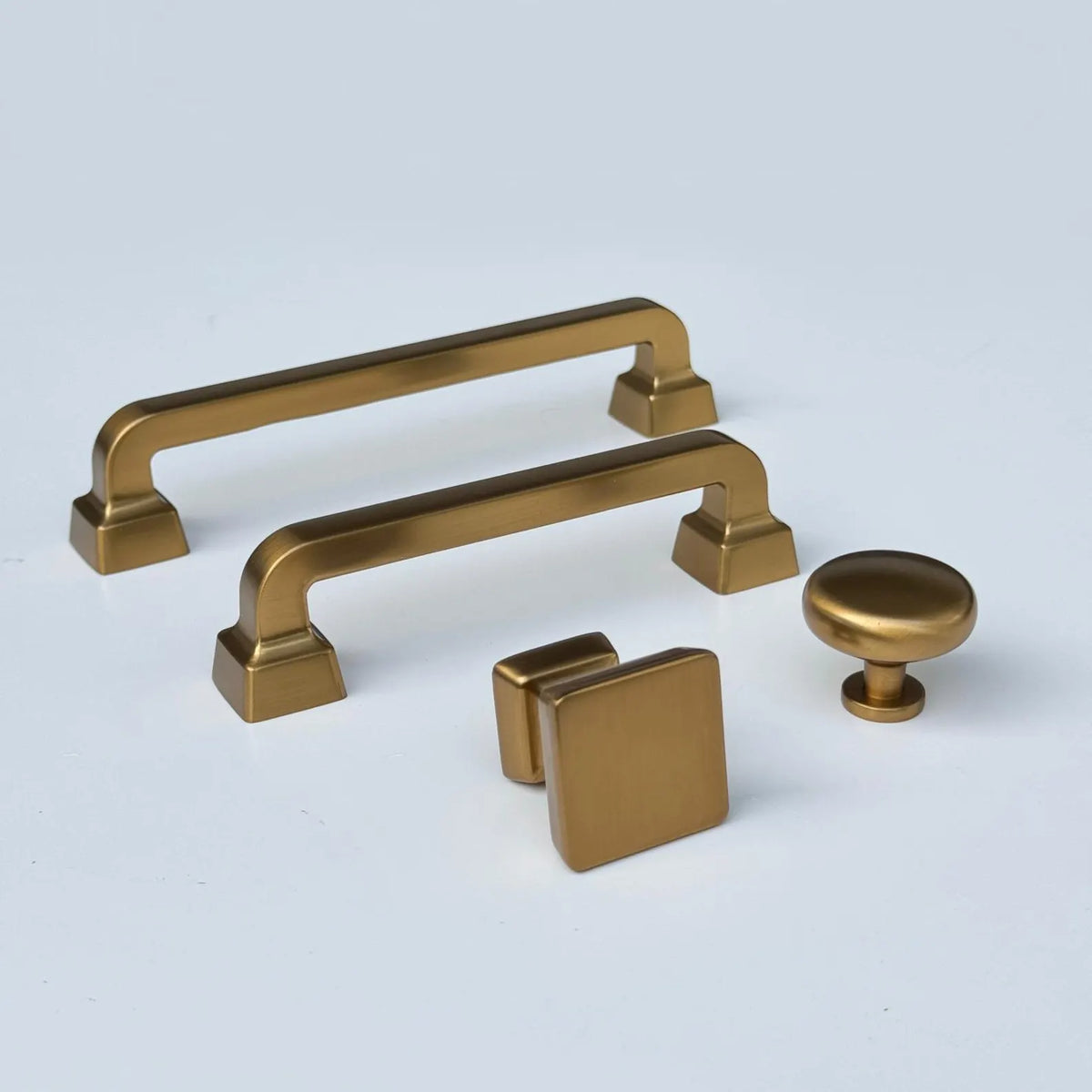 Champagne Bronze "Owen" Mission Drawer Pulls and Knobs.