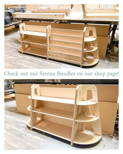 Classroom Bundle- (1) Large SIENNA Toy Shelf - (1 set of 2) SERENA shelves *As pictured*