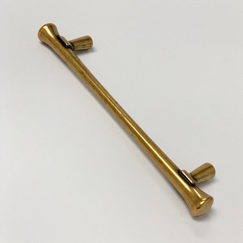 Hourglass "Tuscany" Drawer Pulls and Knobs in Antique Brass.