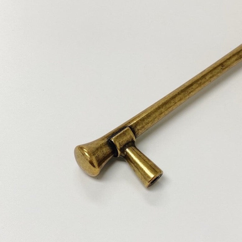 Hourglass "Tuscany" Drawer Pulls and Knobs in Antique Brass.