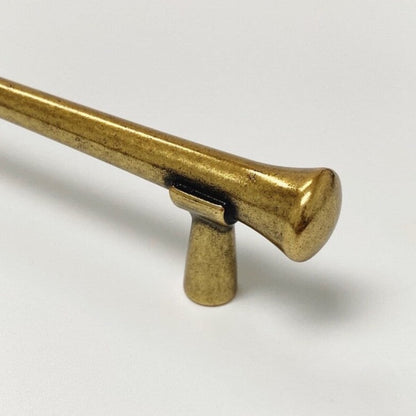 Hourglass "Tuscany" Drawer Pulls and Knobs in Antique Brass.