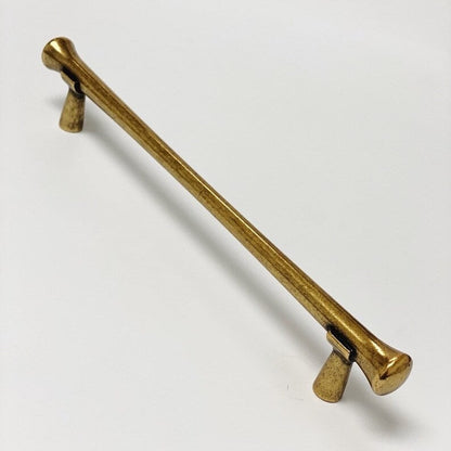 Hourglass "Tuscany" Drawer Pulls and Knobs in Antique Brass.
