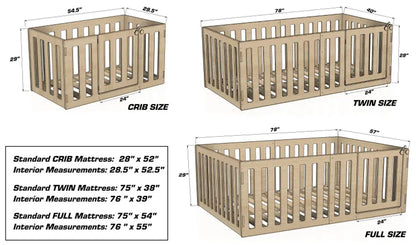 AVA- Floor Bed 29in Sides