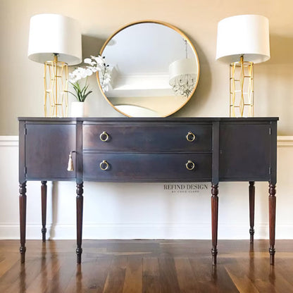 Worn Brass "Capri" Cabinet Drawer Ring Pulls.
