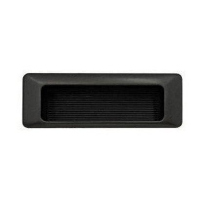 Recessed Matte Black Drawer Pulls.