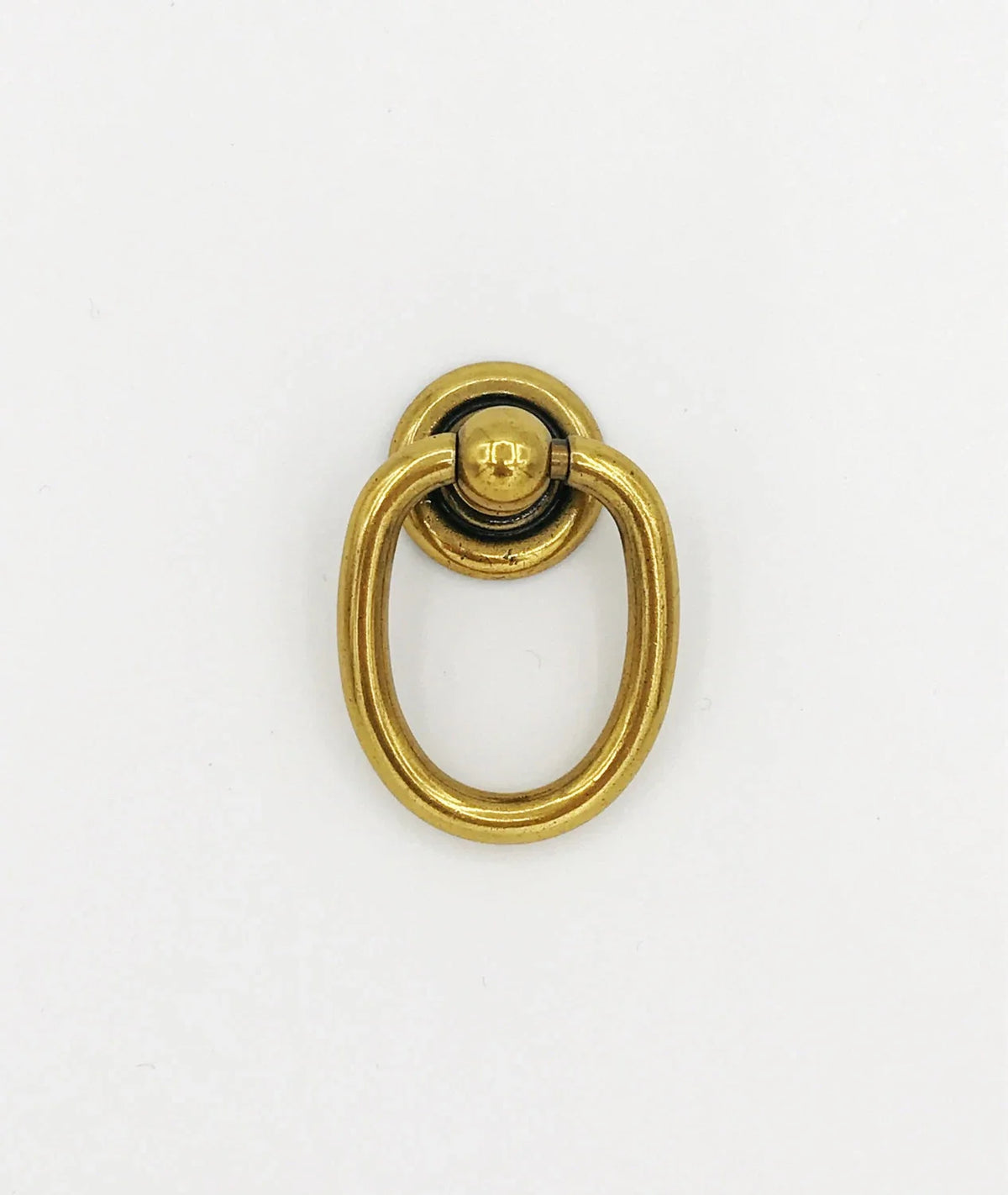 Ring Pulls "Oval" Bail Antique Brass Drawer Pulls.